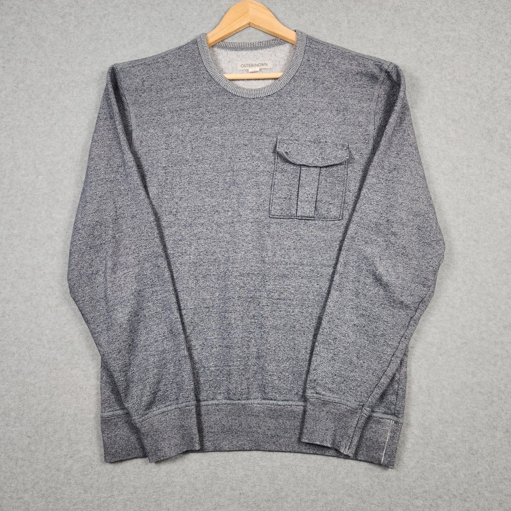 Outerknown Sweatshirt Medium Gray Crew Neck Pullover Organic Cotton